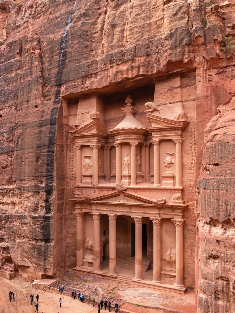 petra, jordan, treasure house